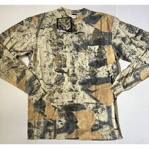 GHOST CAMO River Camouflage - Mens Long Sleeve Hunting T-shirt - Large - NWT NEW